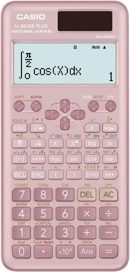 Casio Scientific Calculators Non Programmable 10 2 Digis 417 Functions Pink Color - No: FX-991 ES PLUS