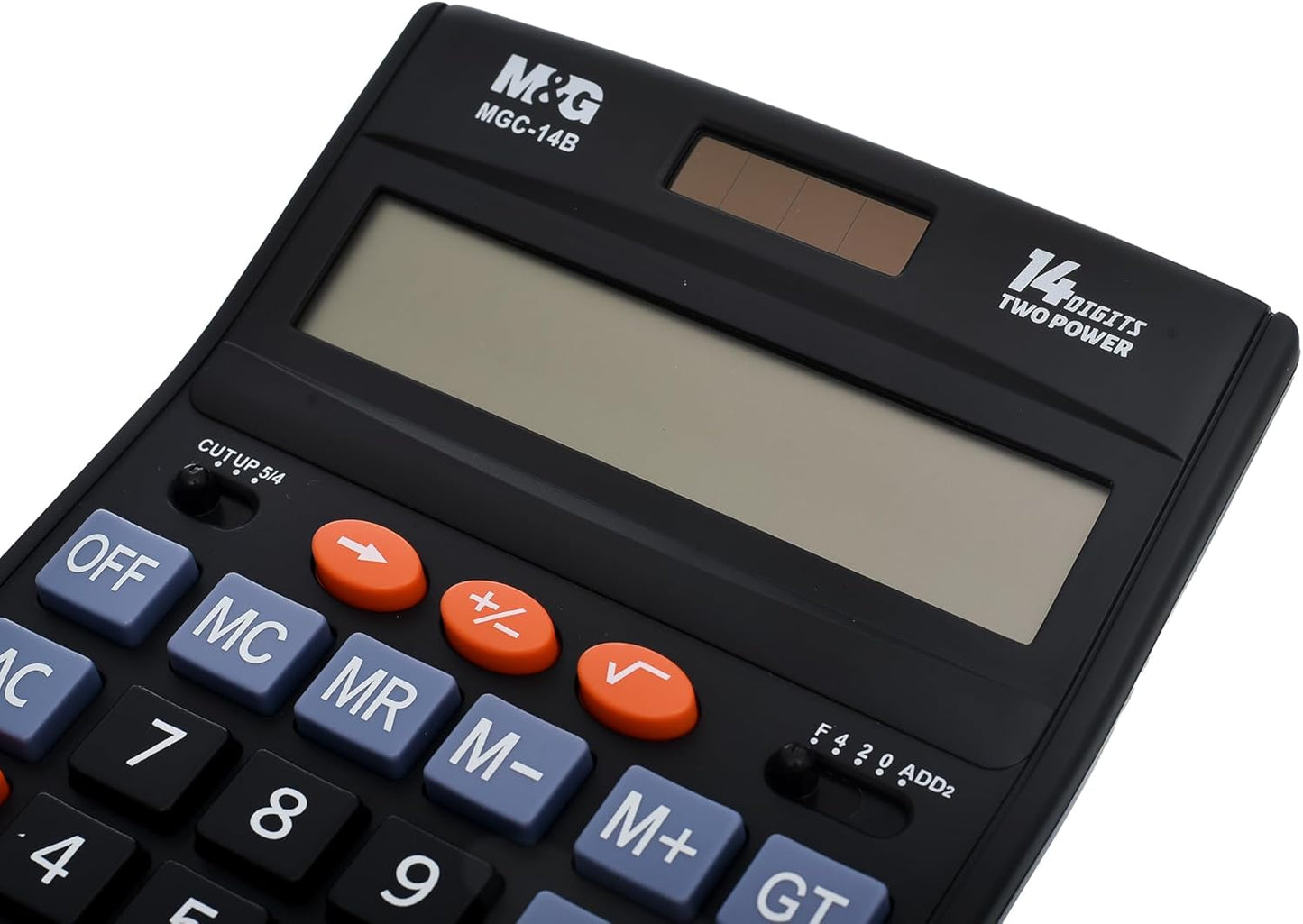 M&G Chenguang Large Display Desktop calculator 14 Digits two Power source - No:ADG981J6