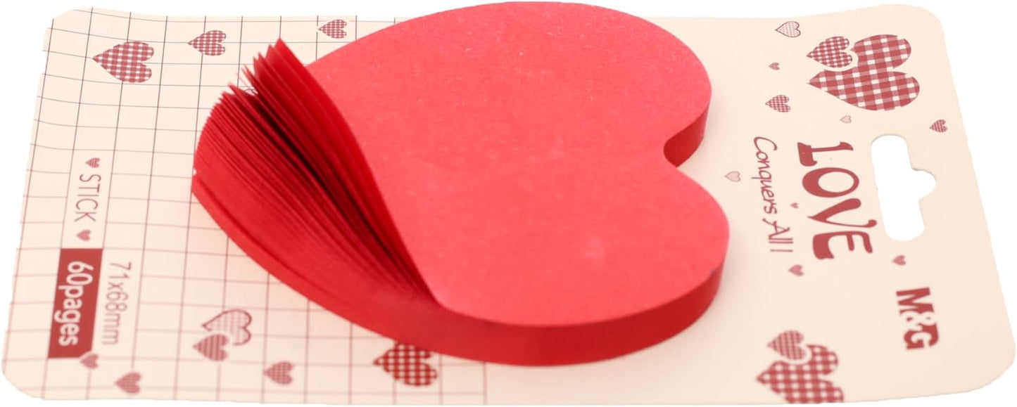 M&G Chenguang Heart Love Sticky Note 3x3 Inch, for Organized and Colorful Note-Taking, 60 Sheets per Pad - No:YD-944