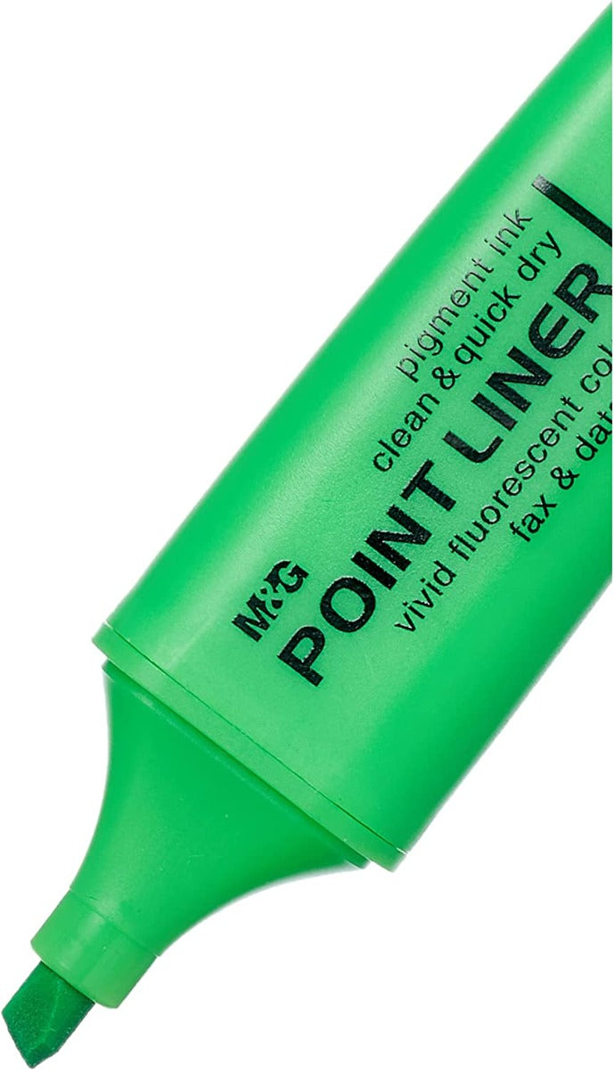 مجموعة أقلام التظليل الفوسفورية من إم آند جي (4 أقلام)