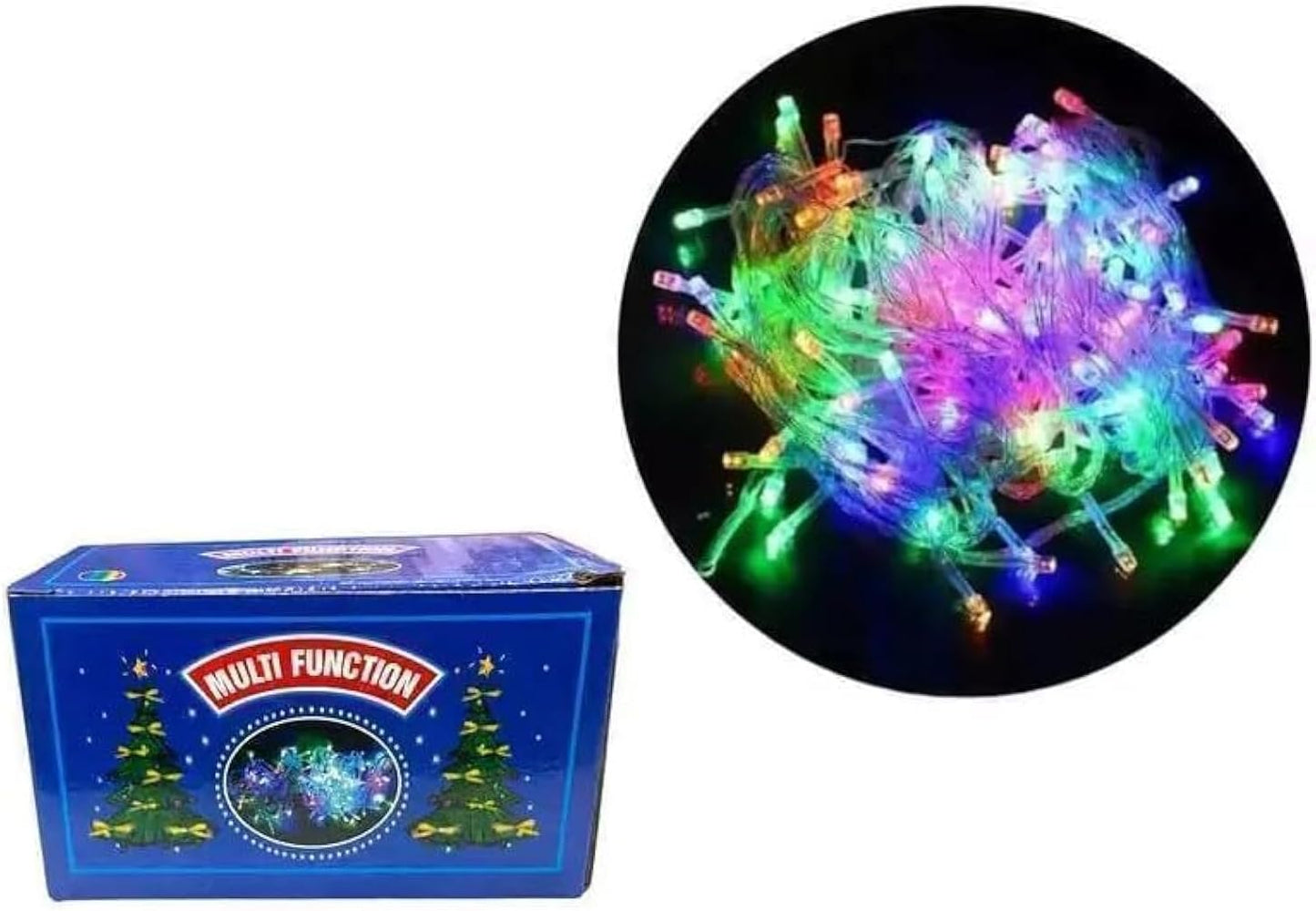 أضواء شجرة عيد الميلاد الصفراء الزاهية لشهر رمضان، بطول 10 أمتار، لتزيين غرف الحفلات والأماكن الخارجية، سلسلة أضواء LED خرافية، 100 مصباح LED