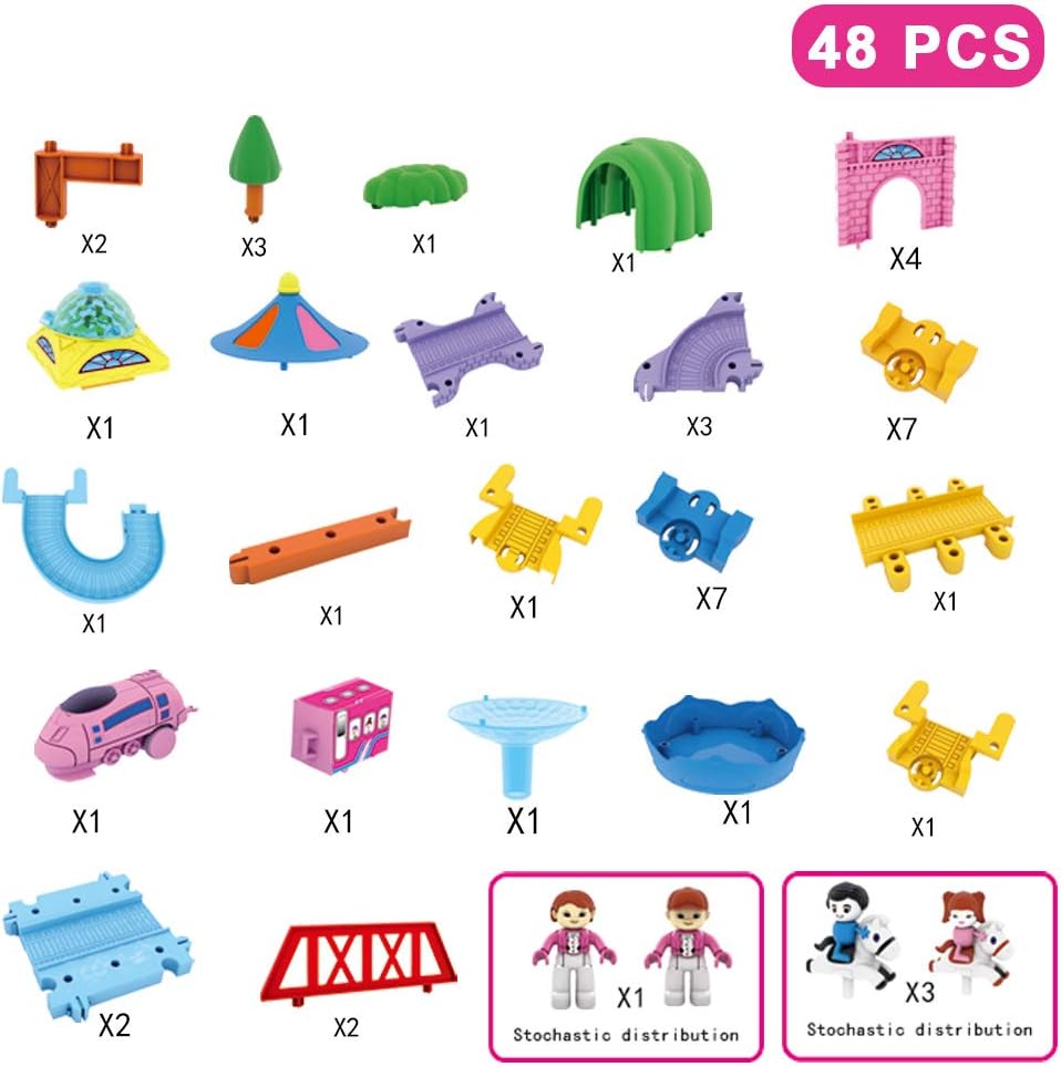 لعبة أحجية جديدة وممتعة على شكل مسار دوار، مزودة بإضاءة وصوت، 48 قطعة - رقم: 2167A