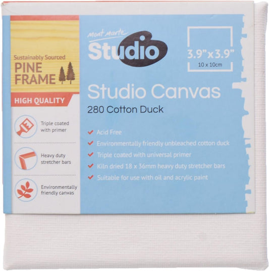 لوحة قماشية من القطن من مون مارتي، مقاس 10 × 10 سم