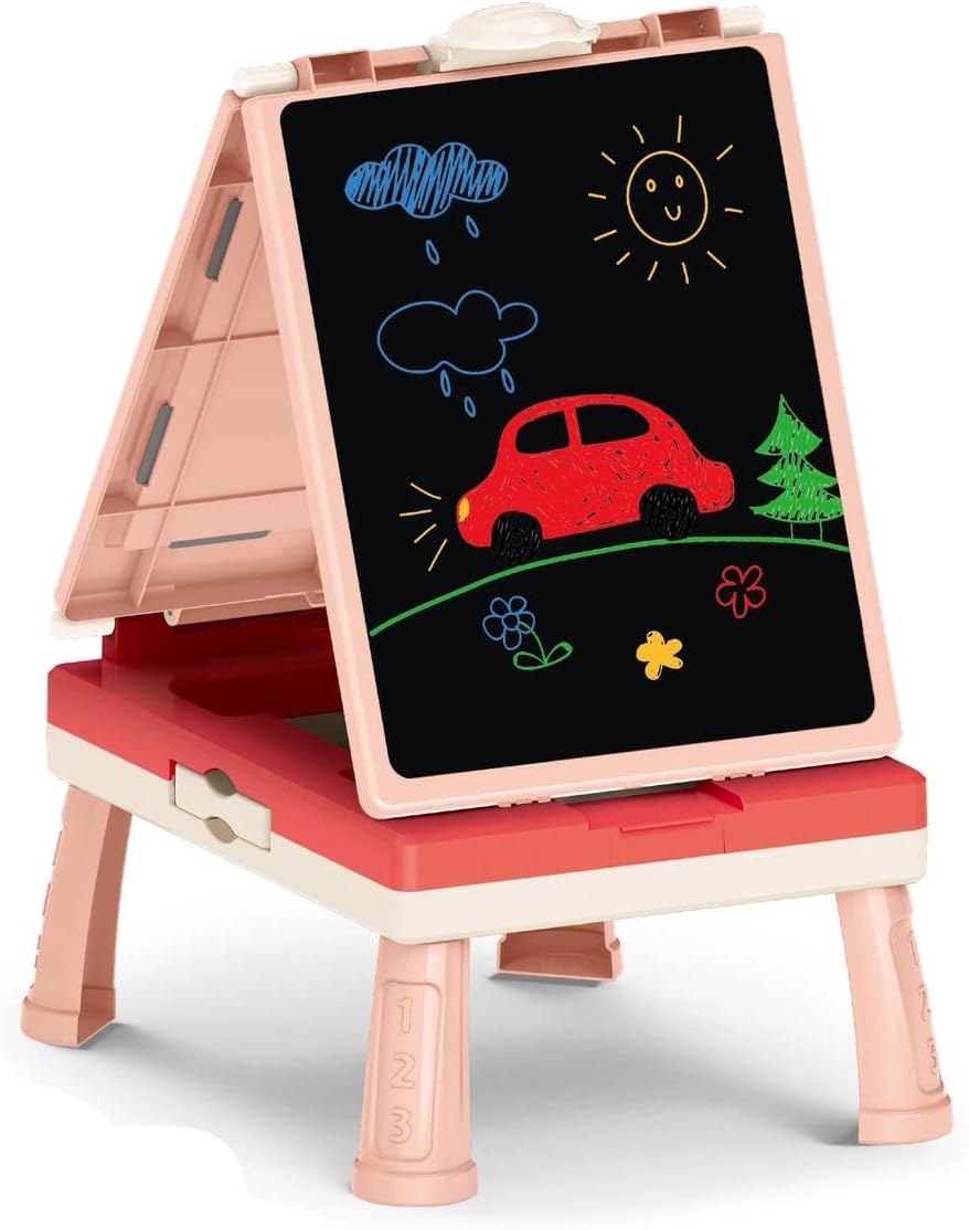 2 in 1 Multipurpose Talented Painter Double Faced Drawing Board with a Board Game - No:05018