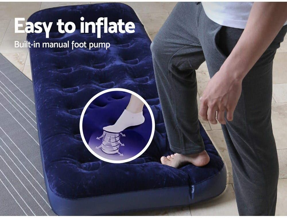 Bestway Pavillo Airbed Jr.Twin Built-in Foot Pump 1.85m x 76cm x 28cm Aeroluxe - No:67223