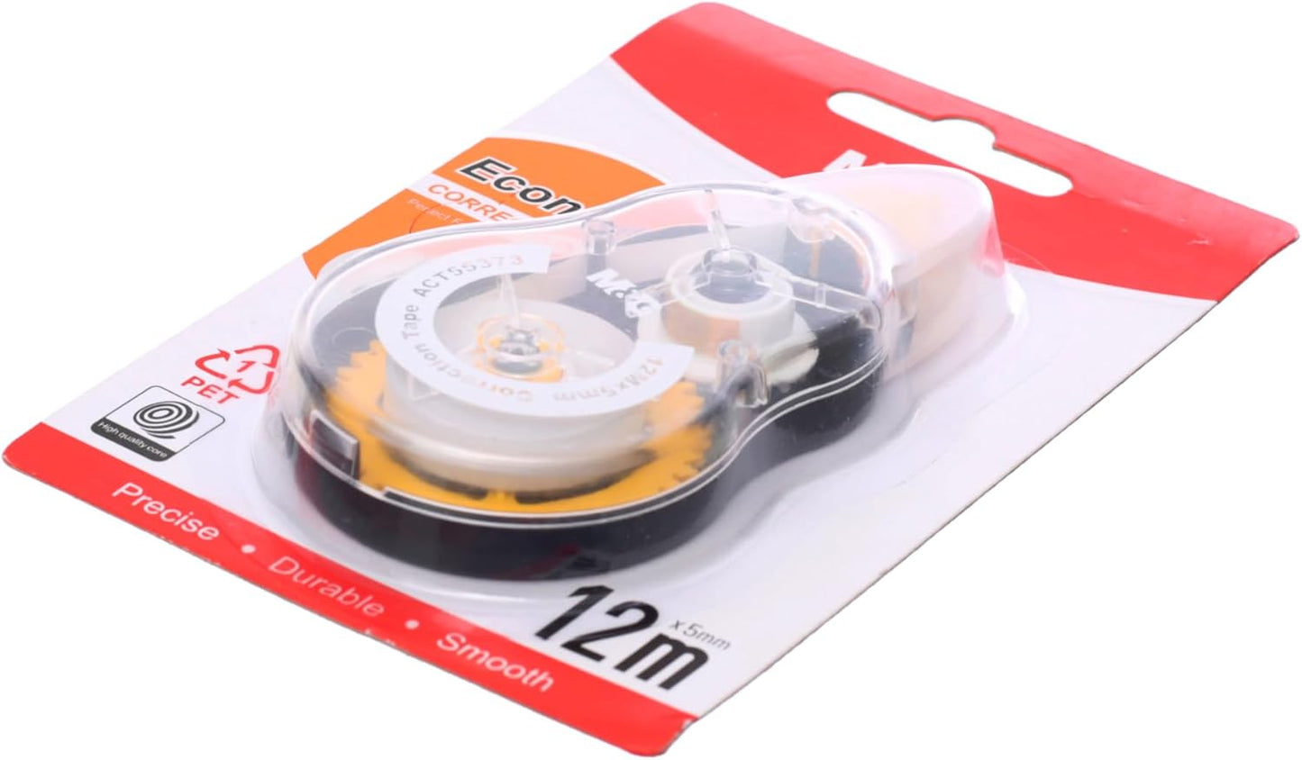 M&G Chenguang Tip Ex Economic Corrector Tape, Smooth Reliable Error Correction, 5mm X 12m - No:ACT55373