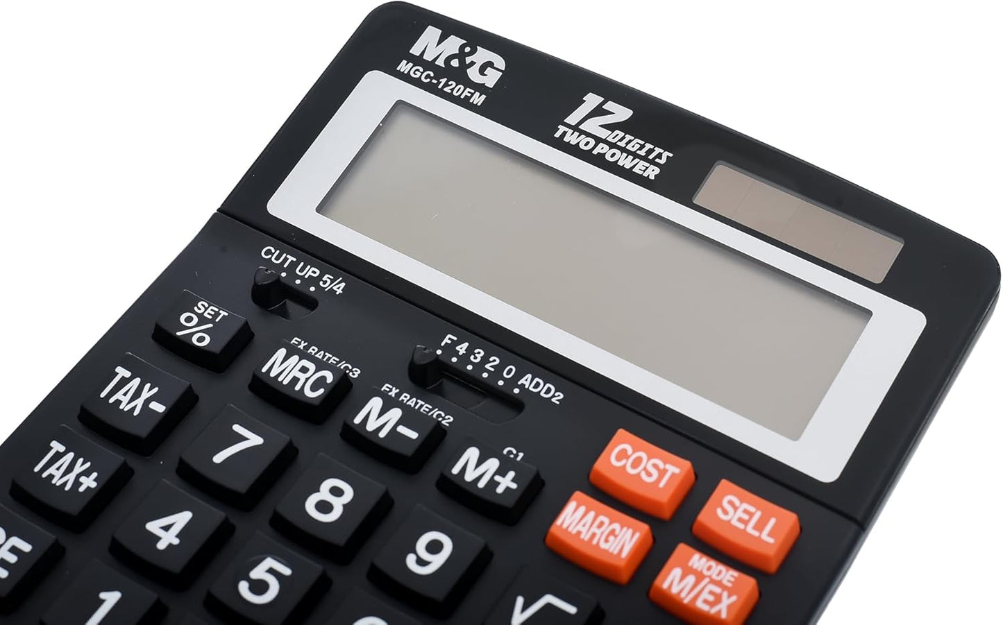 M&G Chengaung Desktop Calculator 12 Digits Two Power Source with Tax Function and Cost Sell Margin - No:ADG981K1