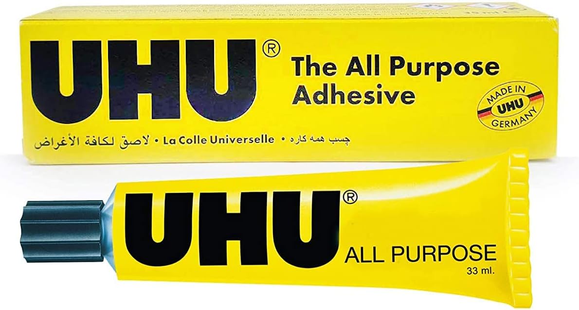 UHU all purpose adhesive clear glue 33ml tube better value than the 35ml version