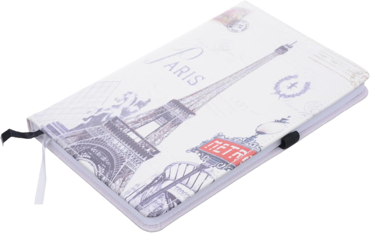 Notebook With Paris Leather Hard Cover Design, A5 Size - NO: 1906-3