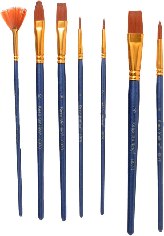 7-Piece Shape Brush Set - NO: 8070A