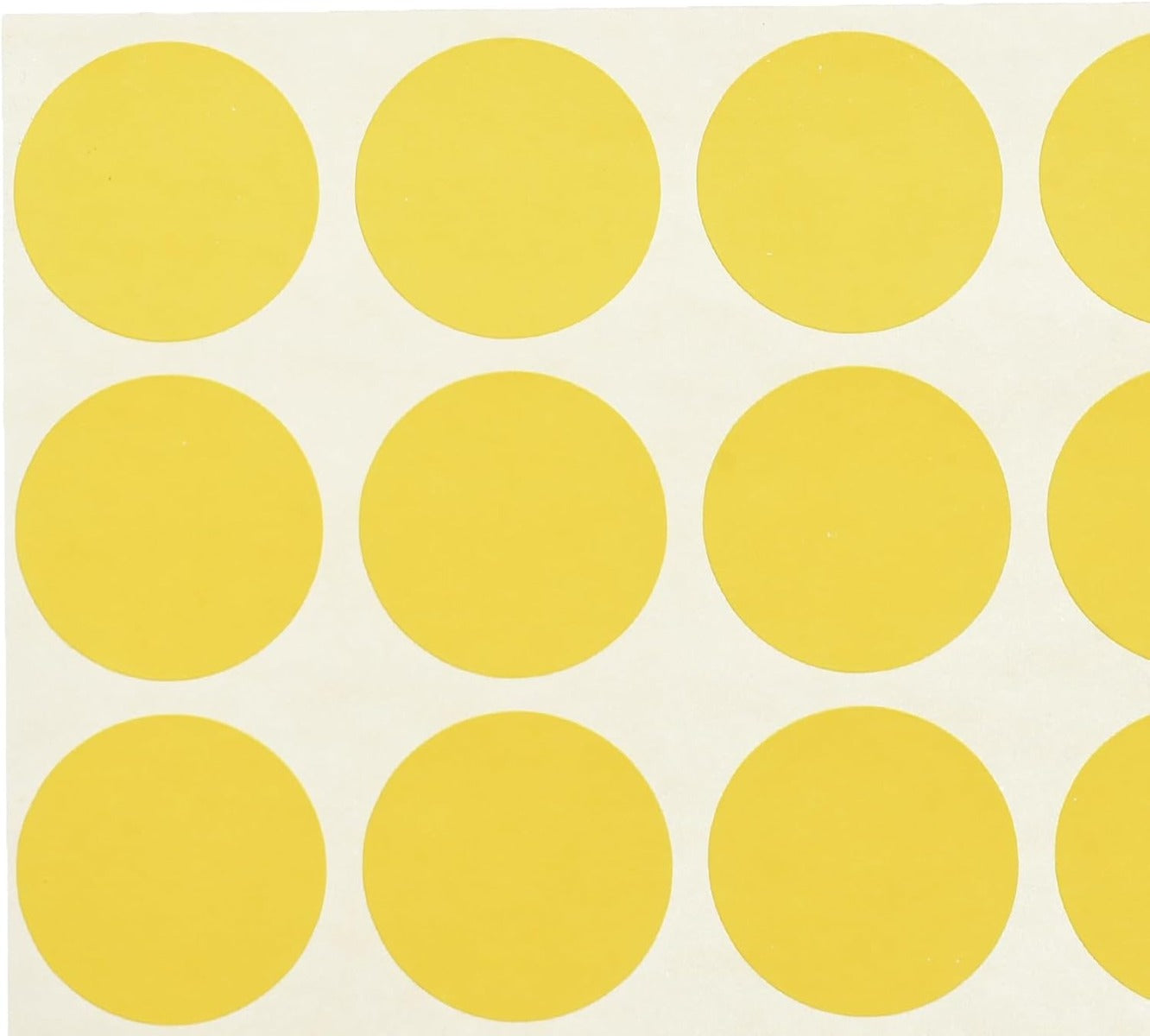 El Manar Bold Dynamic Round Adhesive Label Sticker, 25 mm With Premium Material - Yellow