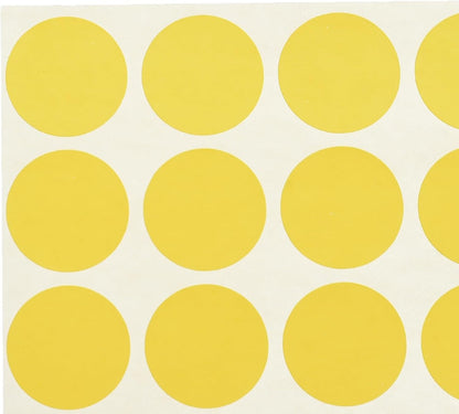 El Manar Bold Dynamic Round Adhesive Label Sticker, 25 mm With Premium Material - Yellow