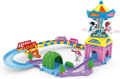 لعبة أحجية جديدة وممتعة على شكل مسار دوار، مزودة بإضاءة وصوت، 48 قطعة - رقم: 2167A