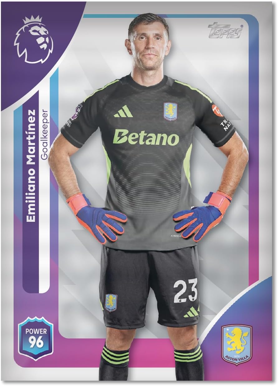 Topps Premier League 2025/2026 Collectible Football Trading Cards, Mega Multipack with 40 Cards, 3 or more Special Insert Cards per Pack + 3 Classic Limited Edition Cards