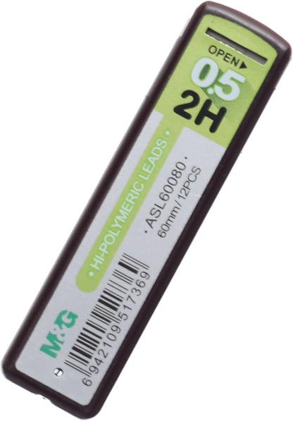 M&G Chenguang Hi-Polymeric pencil Leads, Fine Writing, 2H 0.5mm - No: ASL60080