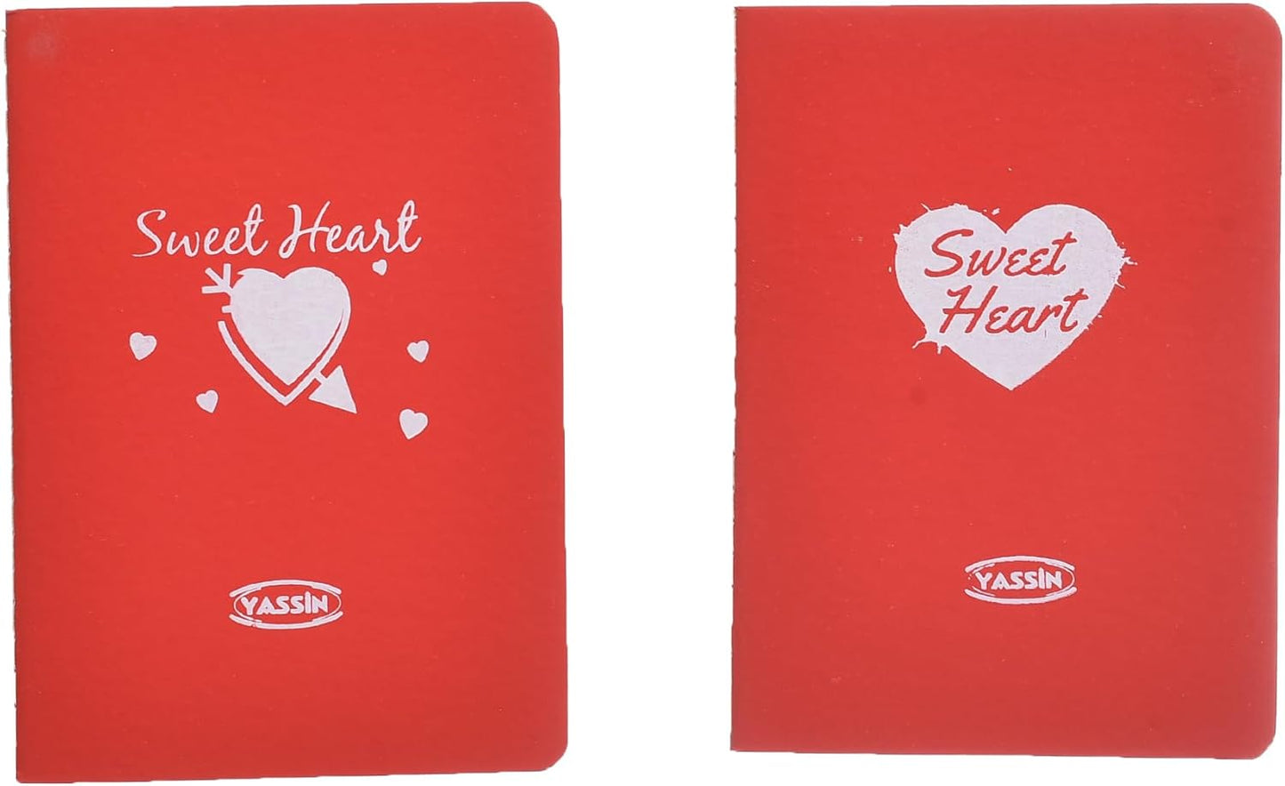 Yassin Sweet Heart Dotted Notebook, 10x14cm for Compact Notes and Creative -2pcs
