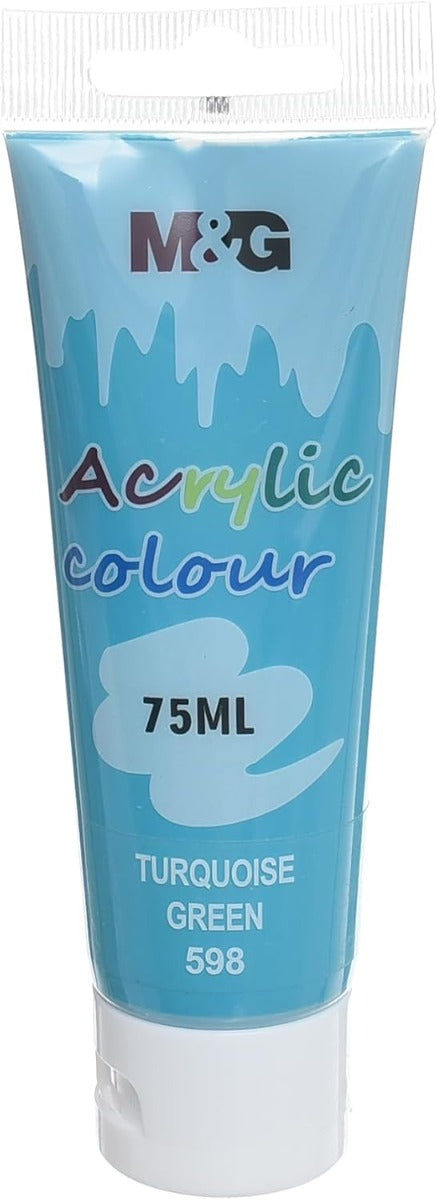 M&G Chenguang Acrylic Colour Tube, Bold Art Creation, 75ml ,Turquoise Green (598) - No:APLN6598