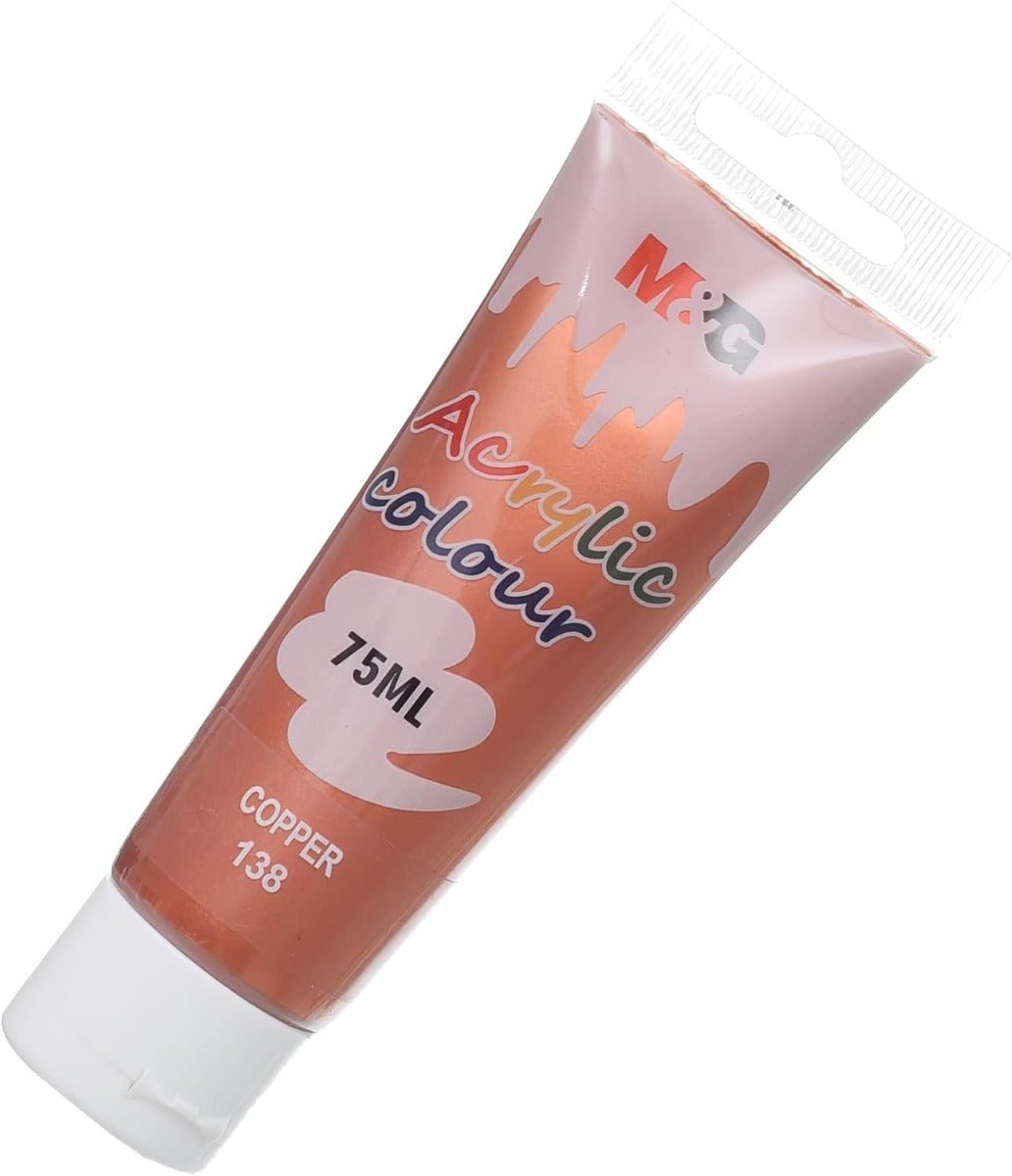 أنبوب ألوان أكريليك من إم آند جي تشنغوانغ، إبداع فني جريء، صبغة نابضة بالحياة، 75 مل، نحاسي (138) - رقم: APLN6598