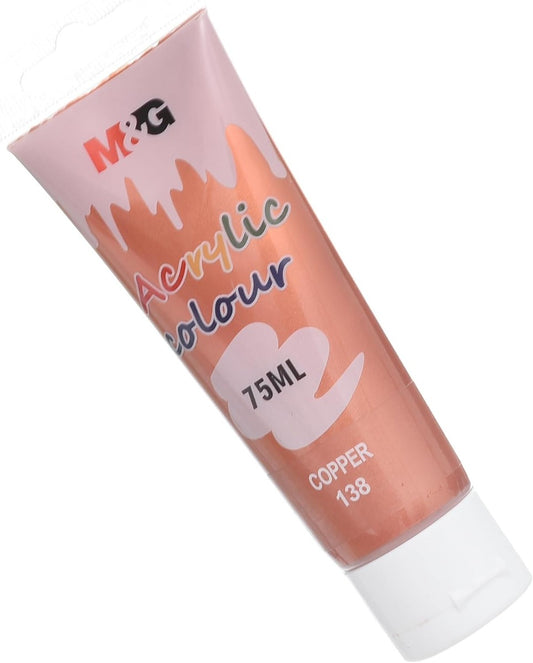 M&G Chenguang Acrylic Colour Tube, Bold Art Creation, Vibrant Pigment, 75ml, Copper ( 138 ) - No:APLN6598