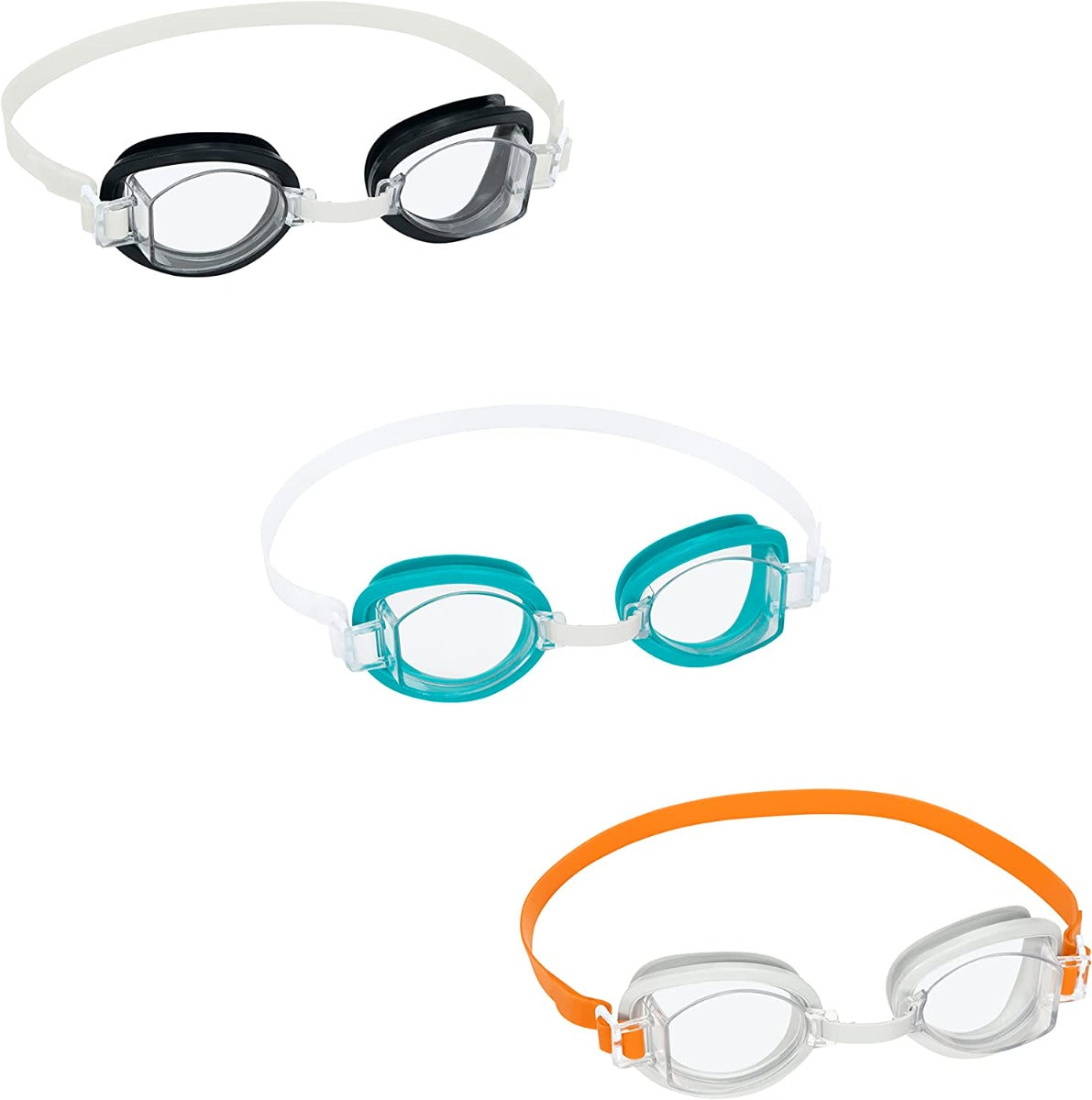 Bestway Swim Goggles for Adults, Anti Fog, UV Protection - 1pcs - No:21097
