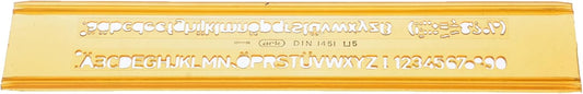 Ark Stencil Ruler For Letters, 0.5 Cm - NO: 042