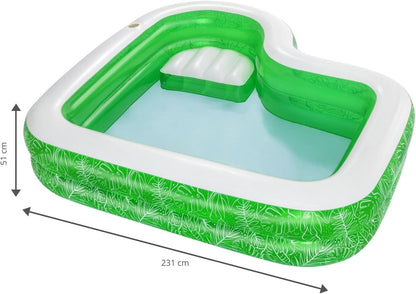 Bestway Family Pool, Tropical Paradise Colour 229 x 152 x 56 cm - No: 54336