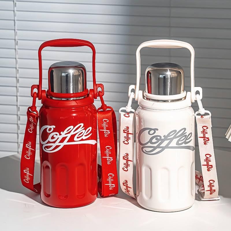 800ml Vacuum Insulated Food Jar & Thermal Flask with Folding Handle – Stainless Steel Soup & Beverage Container