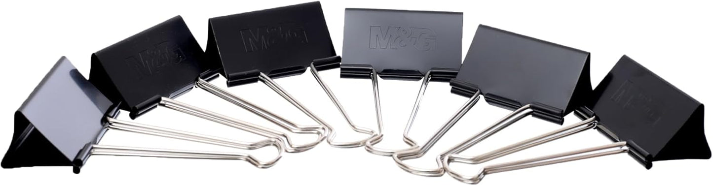 M&G Chenguang Bulldog Clips Box, to Binder Secure Document and Item Storage, 75mm - No:ABS916HQ