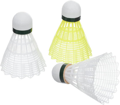 مجموعة مضارب تنس الريشة من إم آند جي تشنغوانغ، قطعتان من المضارب خفيفة الوزن مع 3 كرات (ريش) للعب النشط -