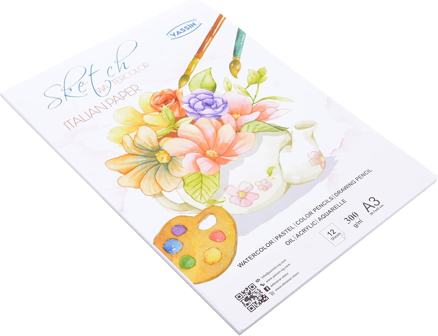 Yassin Sketchbook, A3, Wirebound, 300G - NO: 1283