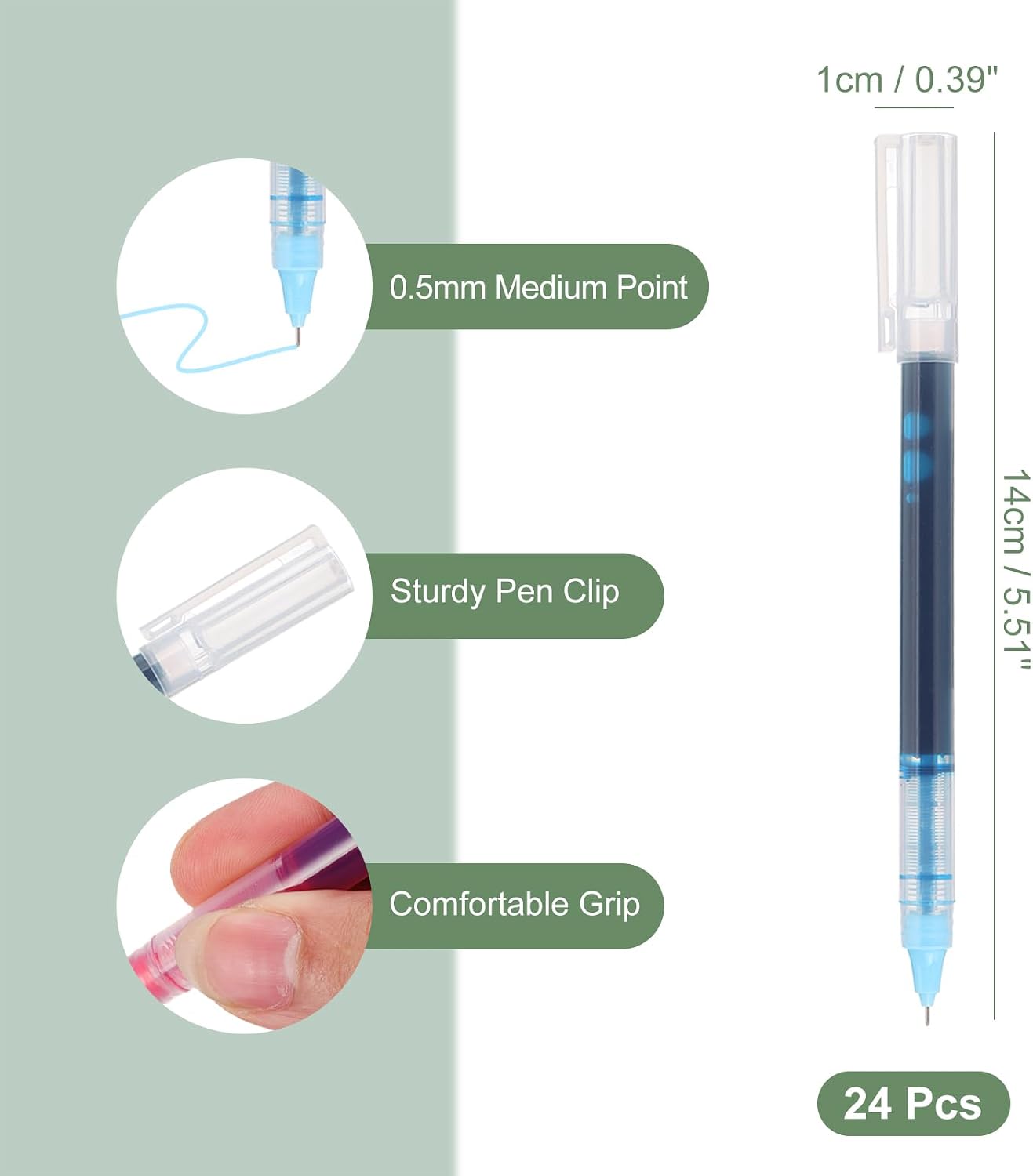 M&G Chenguang Z-5 Rollerball Pen 0.5mm – Fast Drying Liquid Ink Pen | Smooth Writing | Large Ink Capacity - 1pcs - No:ARPM2078