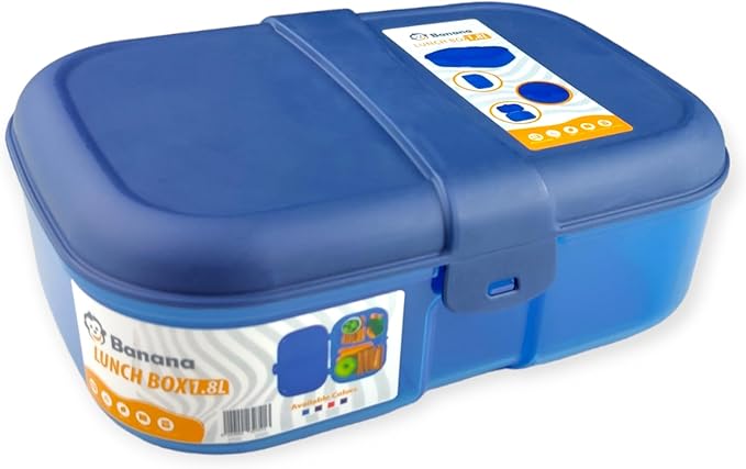 Banana Lunch Box 1.8L Healthy Plastic Pp5  - Assorted Color