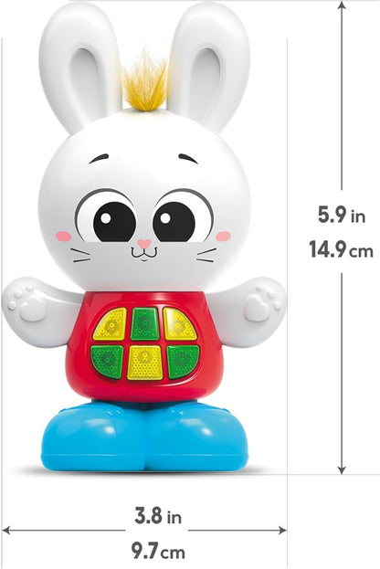 لعبة أرنب نطاط للأطفال من كيدز هيتس، طولها 15 سم، مناسبة للأطفال من عمر سنتين فما فوق.