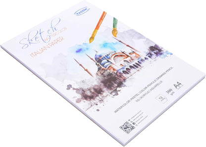 Yassin Sketchbook, A4, 300G, Spiral Binding