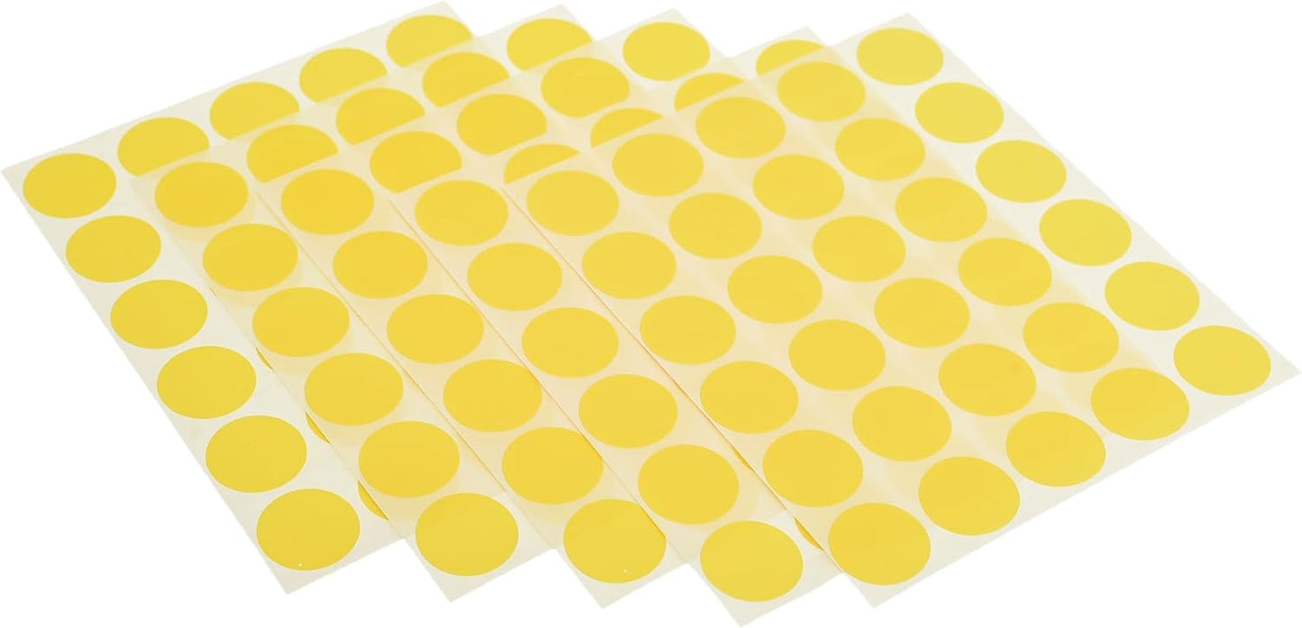 El Manar Bold Dynamic Round Adhesive Label Sticker, 25 mm With Premium Material - Yellow