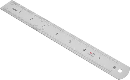 M&G Chenguang Stainless Steel Ruler 20 cm / 8 Inch – Dual-Scale Measuring Ruler in Centimeters and Inches - 1pcs – No:ARLN0483