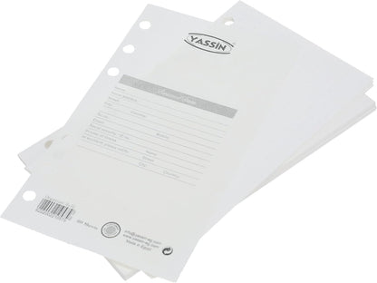 Yassin Small Organizer Refill Sheets – Personal Information Insert Pages for Pocket Organizer