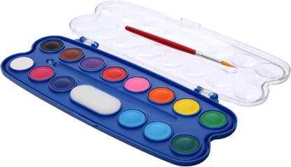 M&G Chenguang Watercolour Water Color Blocks Cake w Palette & Brush - 12 Colors - No:APL976L3