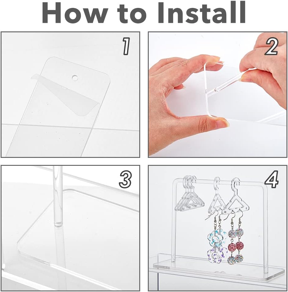 1 Set Stand Display Earrings Acrylic Organizer Earrings Stand .