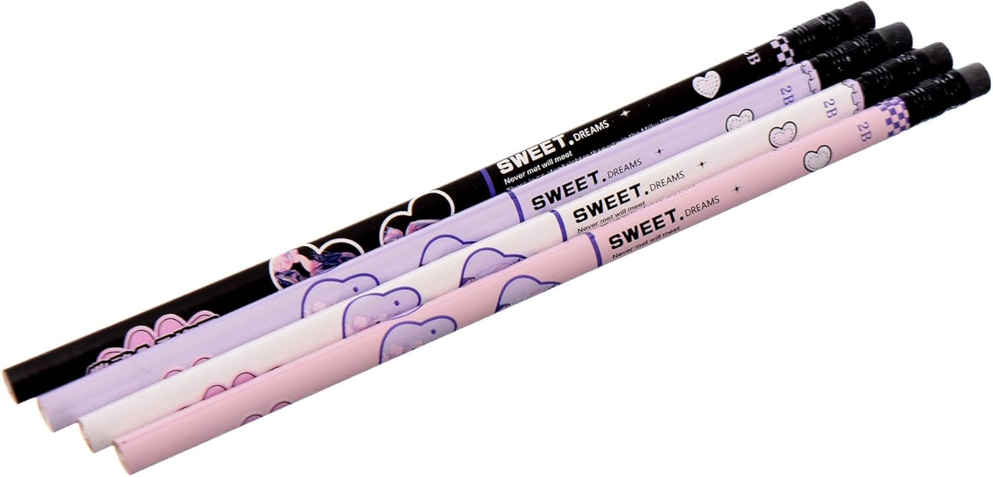 قلم رصاص خشبي من إم آند جي 2B مع ممحاة - قطعة واحدة - متعدد الألوان - رقم: 307C0