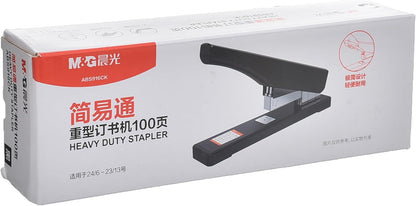M&G Chenguang Heavy Duty Stapler, Robust Document Binding, 100 Sheets, Durable Metal No : ABS916CK