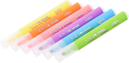 M&G Chenguang Highlighter Set – 6 Assorted Neon Colours, Chisel Tip, Quick-Drying Ink for Studying, Office & School - No: AHMV7602