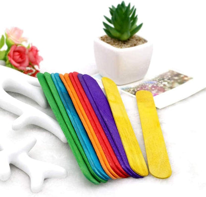 أعواد خشبية لصنع المثلجات، مناسبة للأعمال الفنية والحرف اليدوية - 50 قطعة - رقم: M90 