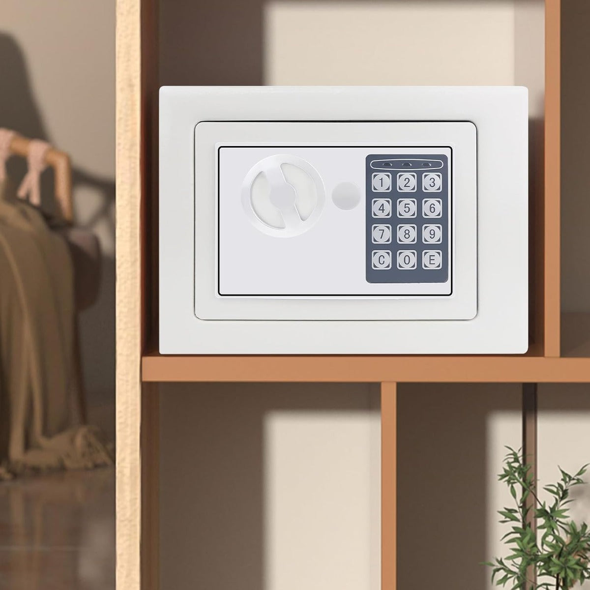 خزنة أمان عالية الأمان سعة 4.6 لتر بقفل فولاذي، صندوق نقود، صندوق أمان للمجوهرات - رقم: M132 