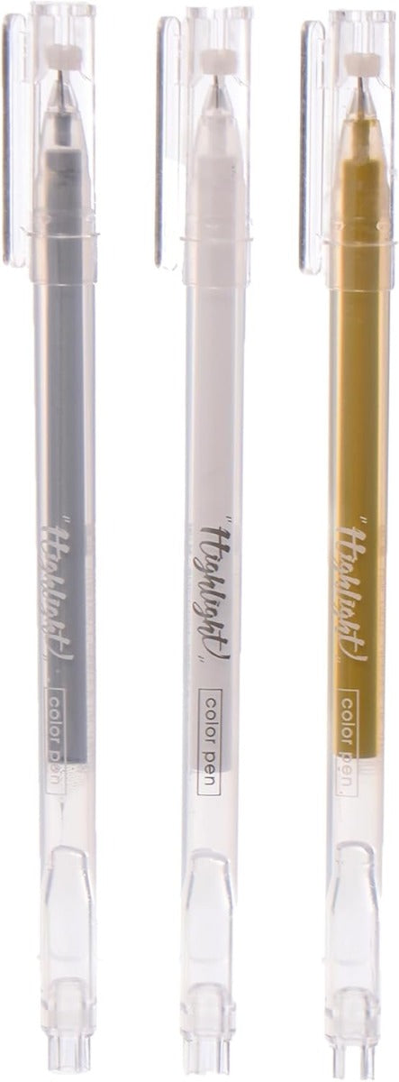 M&G Set Of 3 Pieces Of Gel Pens, 0.5Mm, Crafted From High-Quality - NO: Agpy5573