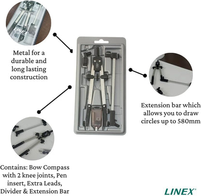 Linex bow compass with extension - No:780