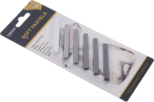 Soft Pastel Set, 6 Sticks, Shades Of Gray, G-230920
