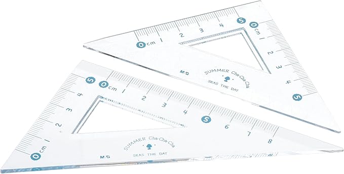 M&G Chenguang Cha Cha Cha Geometrical Set, Fun Measuring Tools, Durable Plastic - 15cm - No:ARL960AP