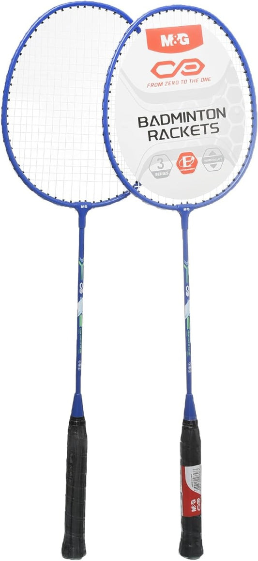 M&G Chenguang M2 Badminton Racket Set, 2Pcs Lightweight Vibrant Rackets with 3 Shuttlecocks - No:AST09360