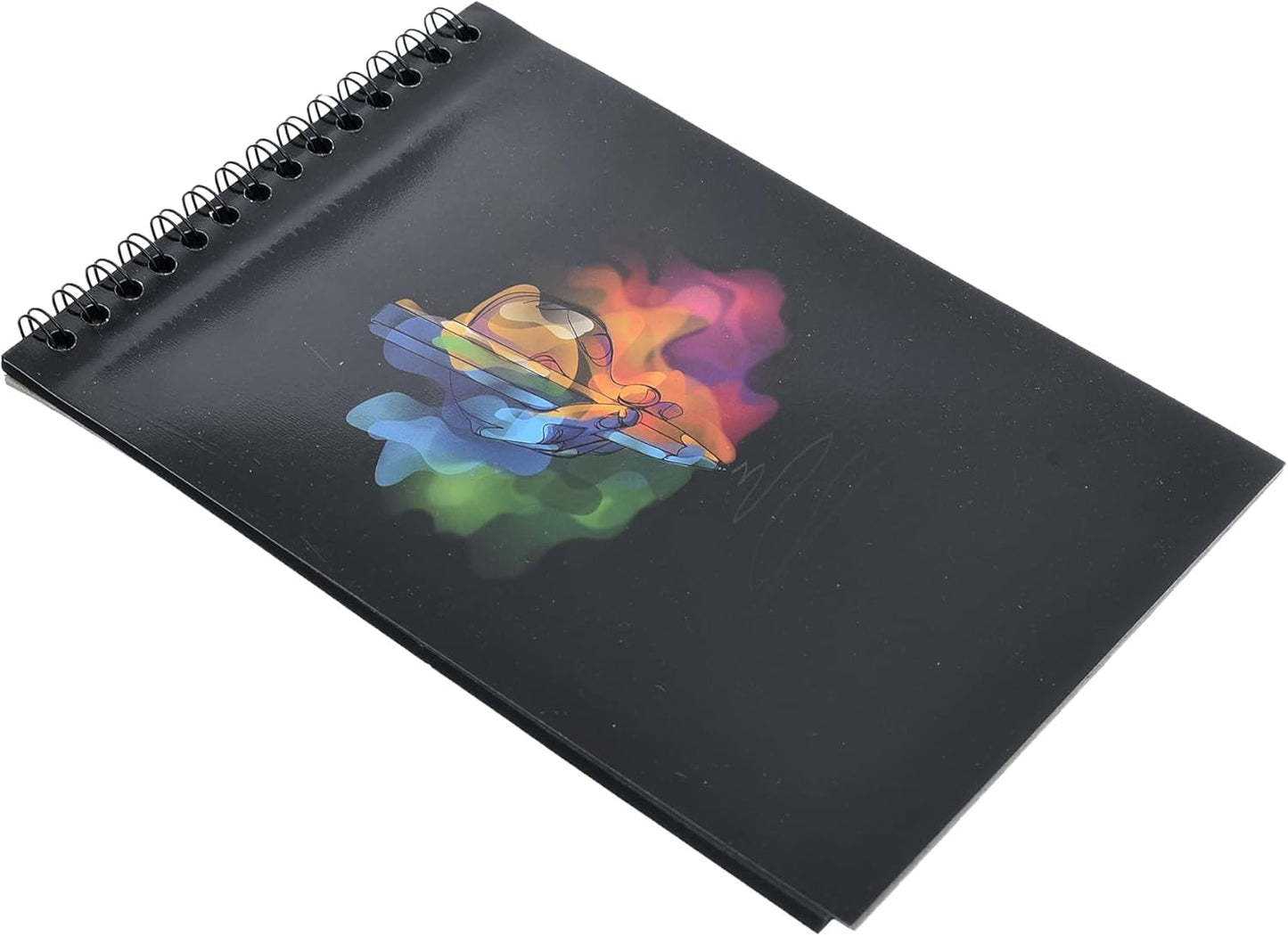 كراسة رسم ياسين، 30 ورقة، ورق أسود K32 ذو غلاف سلكي، مثالي للرسم الجريء، أسود 